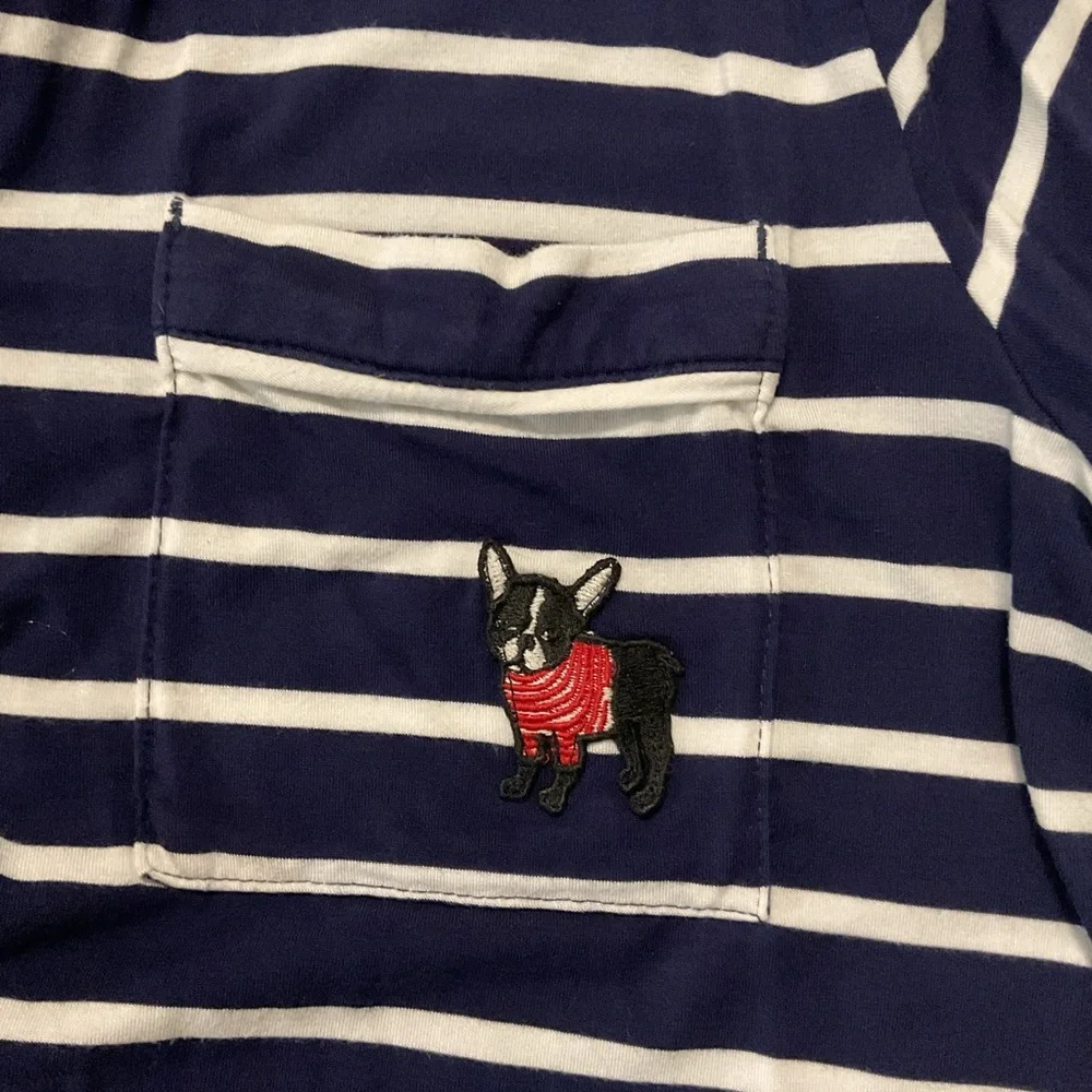 Kate Spade Pajama‎ Top Short Sleeve Blue/White Striped